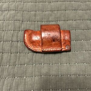 Men’s Western Cowboy Leather Horizontal Pocketknife Sheath